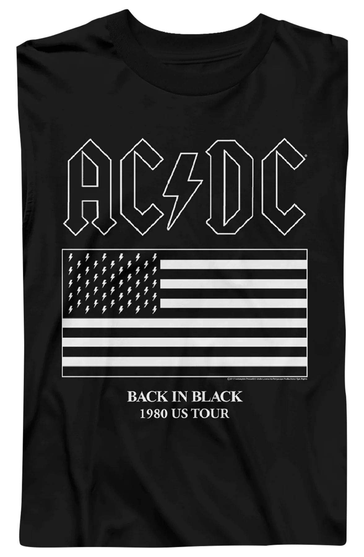 Back In Black 1980 US Tour ACDC Long Sleeve Shirt - Image 2