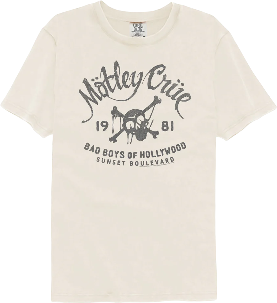 Bad Boys Of Hollywood 1981 Motley Crue Comfort Colors Brand T-Shirt