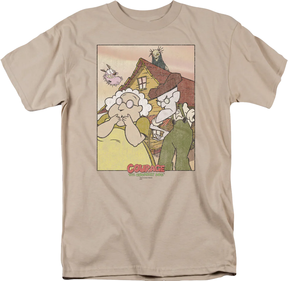 Bagge Gothic Courage The Cowardly Dog T-Shirt
