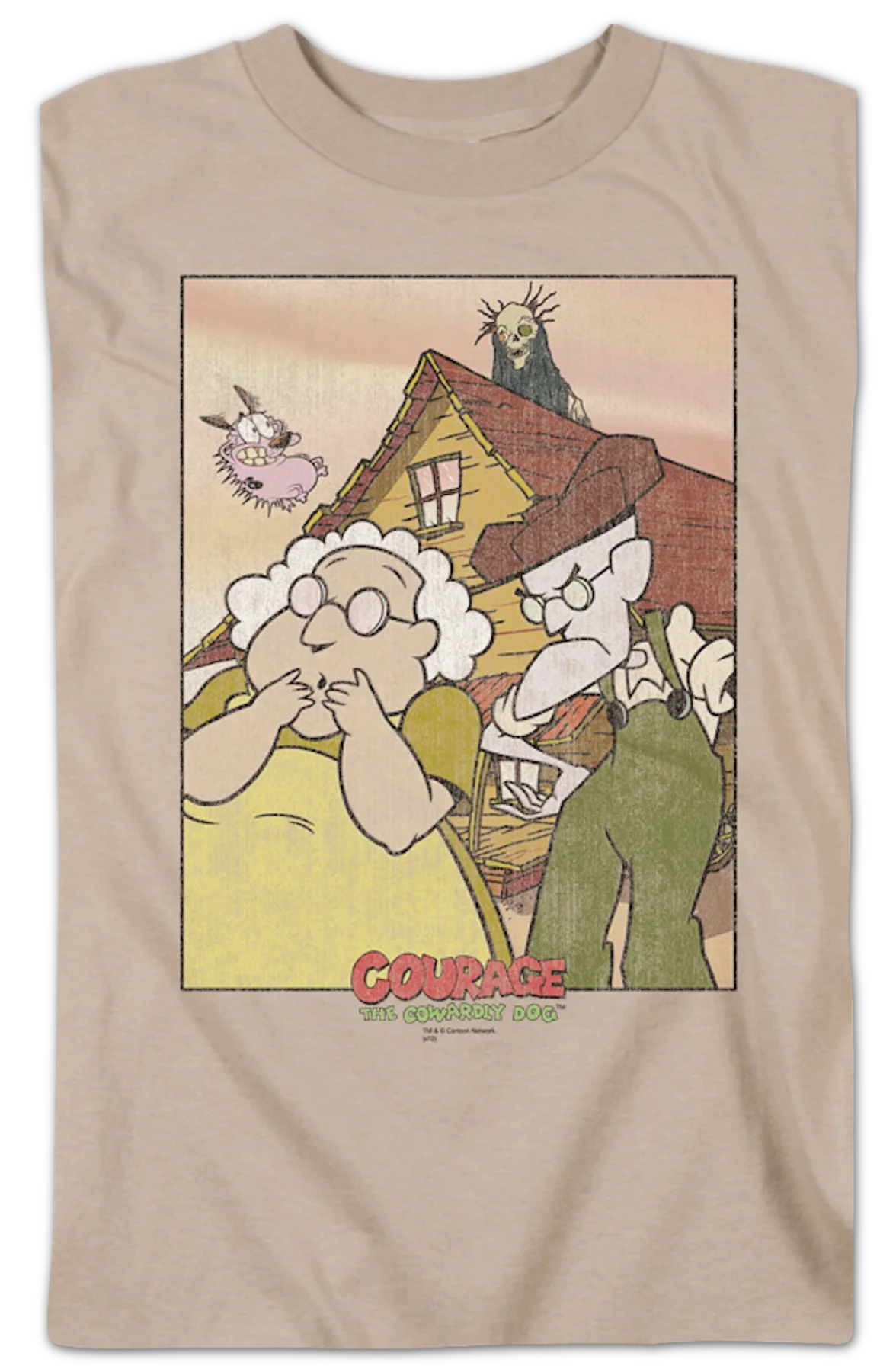 Bagge Gothic Courage The Cowardly Dog T-Shirt - Image 2