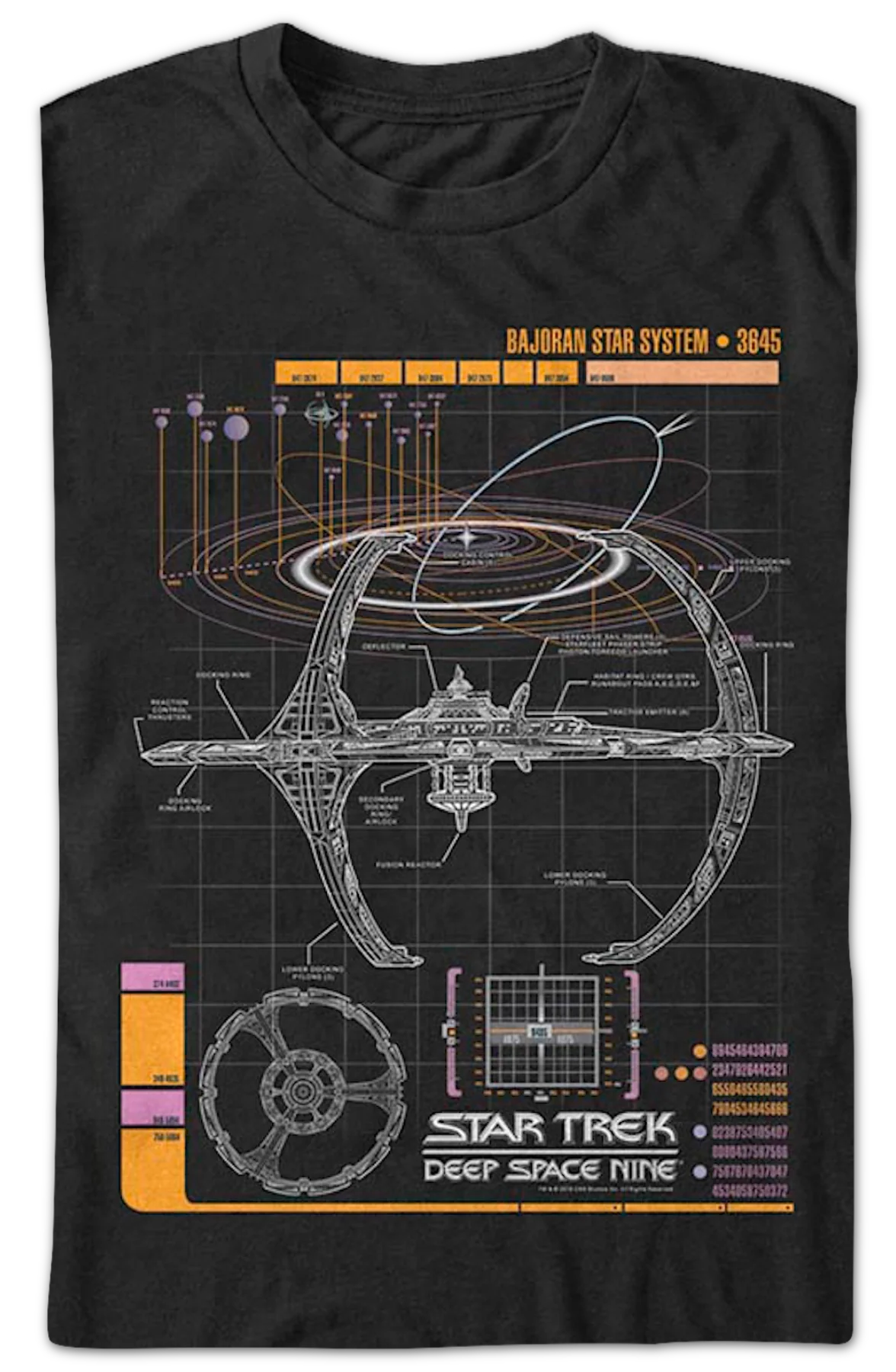 Bajoran Star System Star Trek Deep Space Nine T-Shirt - Image 2