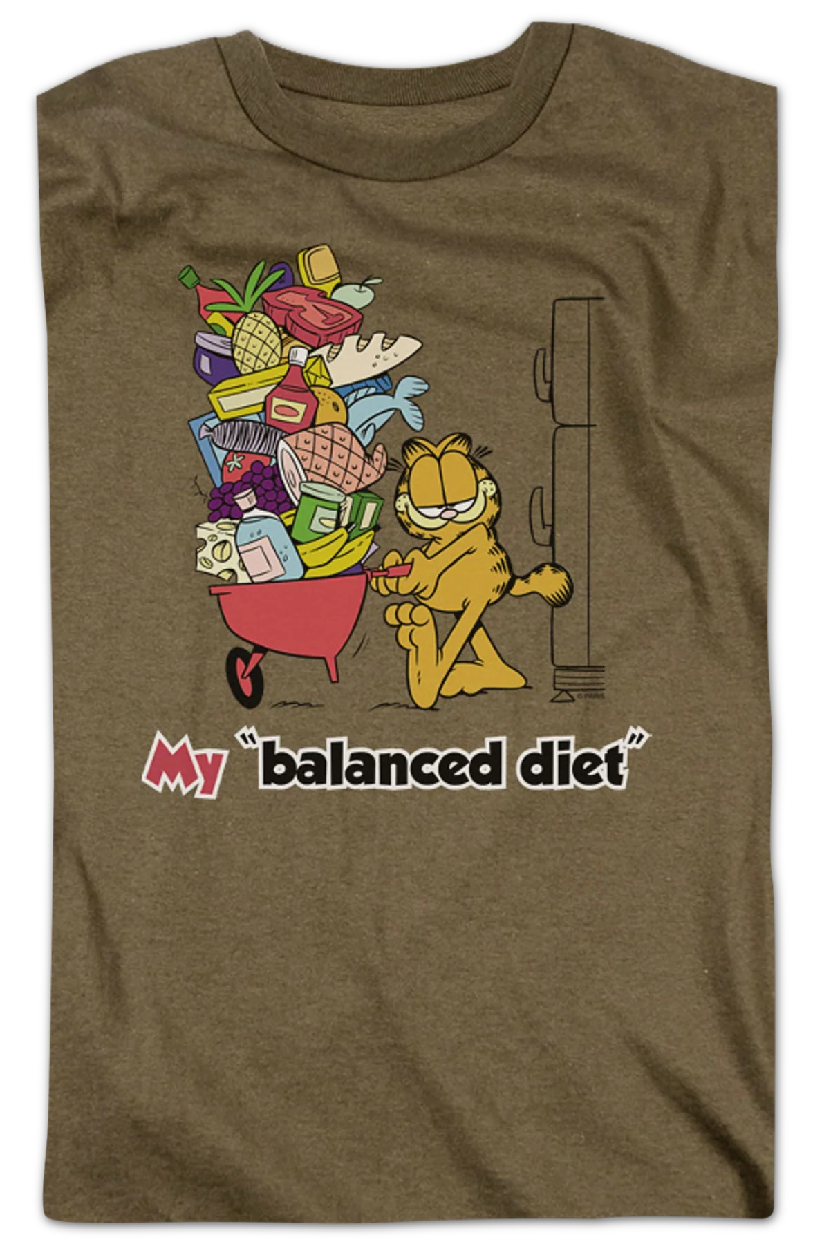 Balanced Diet Garfield T-Shirt - Image 2