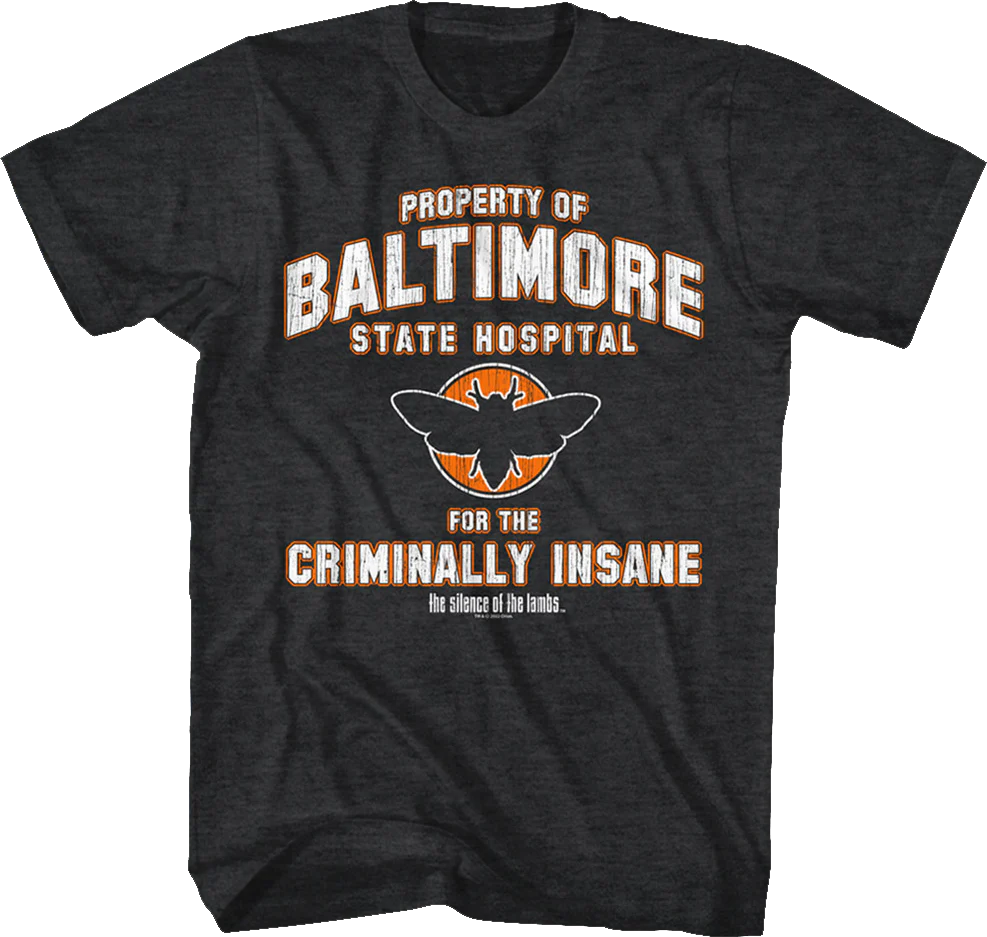 Baltimore State Hospital Silence of the Lambs T-Shirt