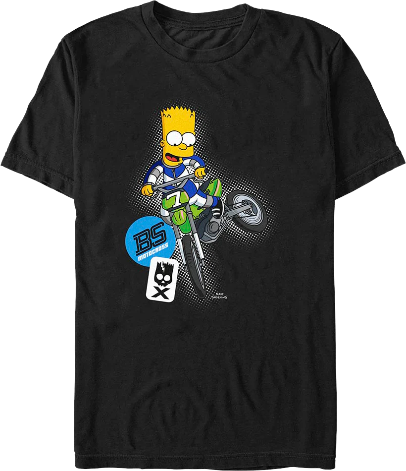 Bart Simpson Motocross Simpsons T-Shirt