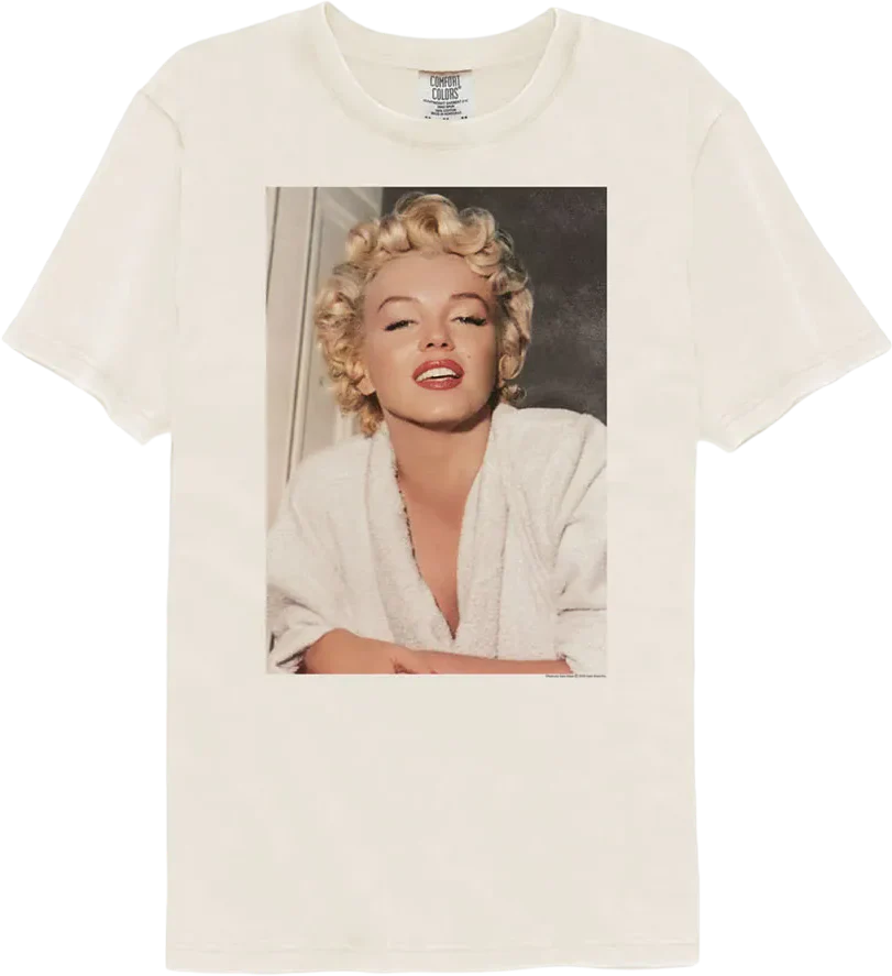 Bathrobe Photo Marilyn Monroe Comfort Colors Brand T-Shirt