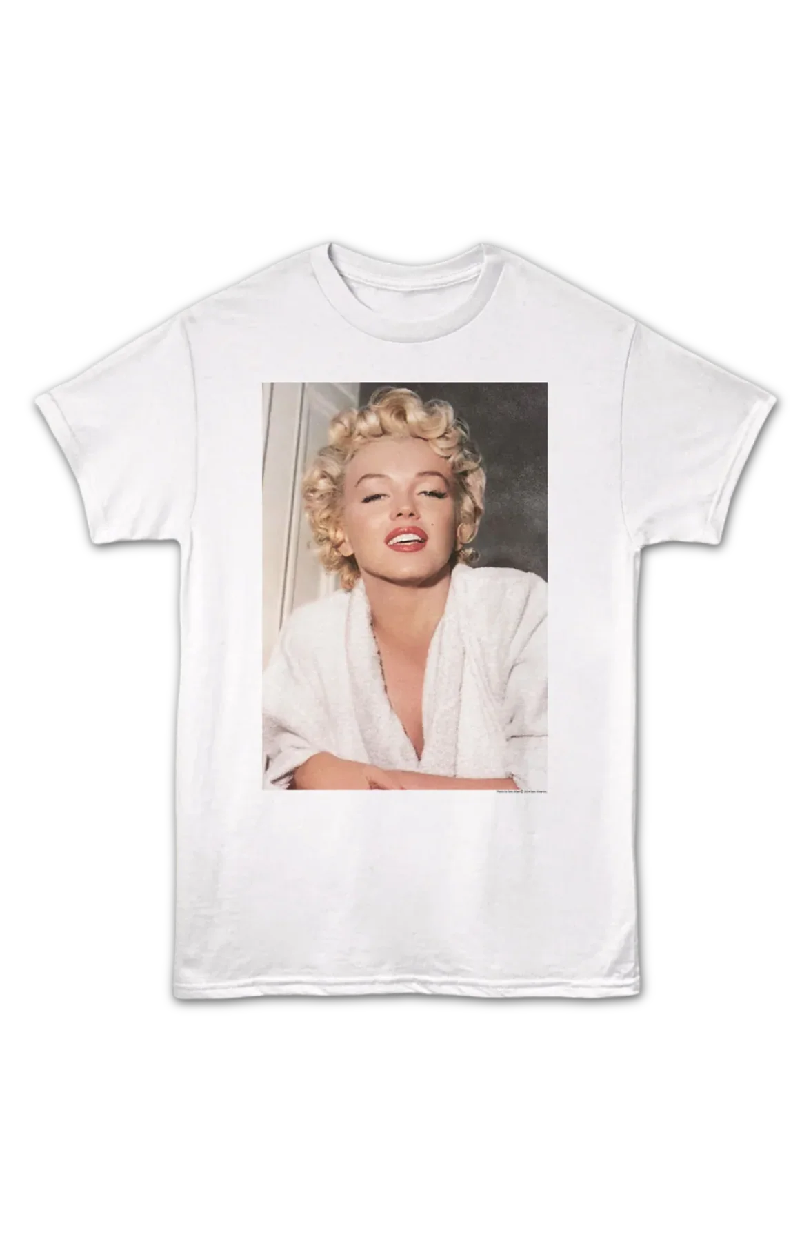 Bathrobe Photo Marilyn Monroe T-Shirt - Image 2