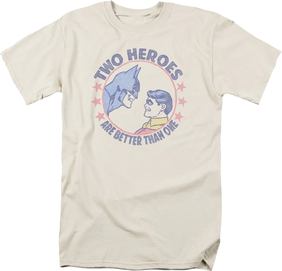 Batman And Robin Two Heroes Are Better Than One DC Comics T-Shirt