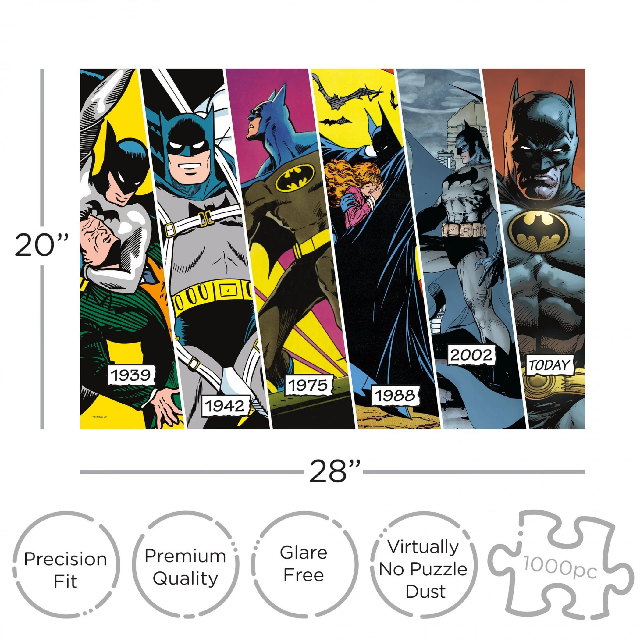Batman Dark Knight Timeline 1000 Piece DC Comics Puzzle - Image 4