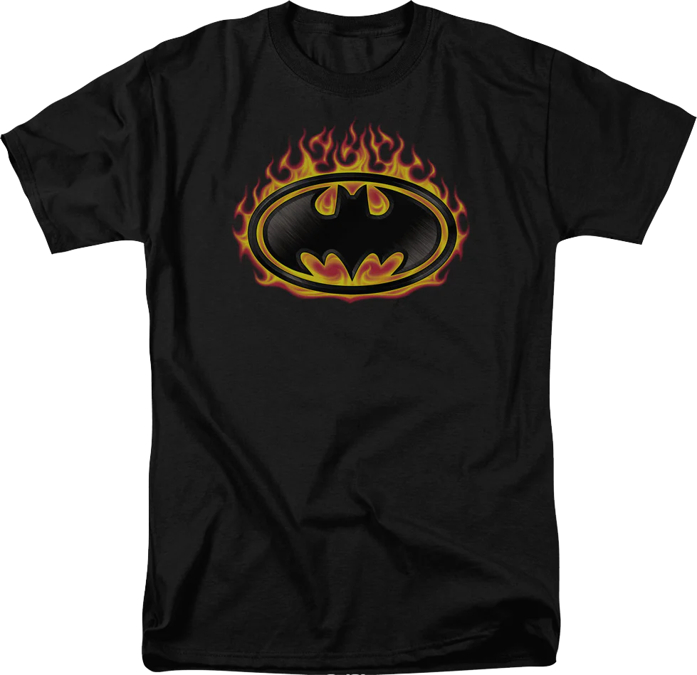 Batman Fire Logo DC Comics T-Shirt