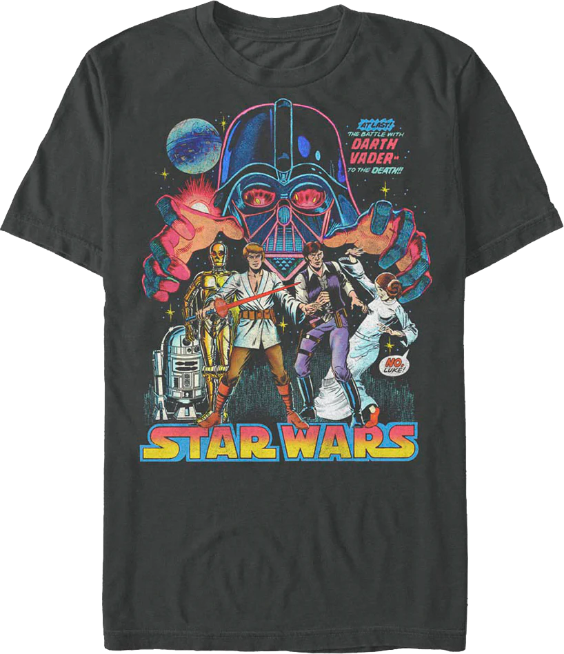 Battle With Darth Vader Star Wars T-Shirt