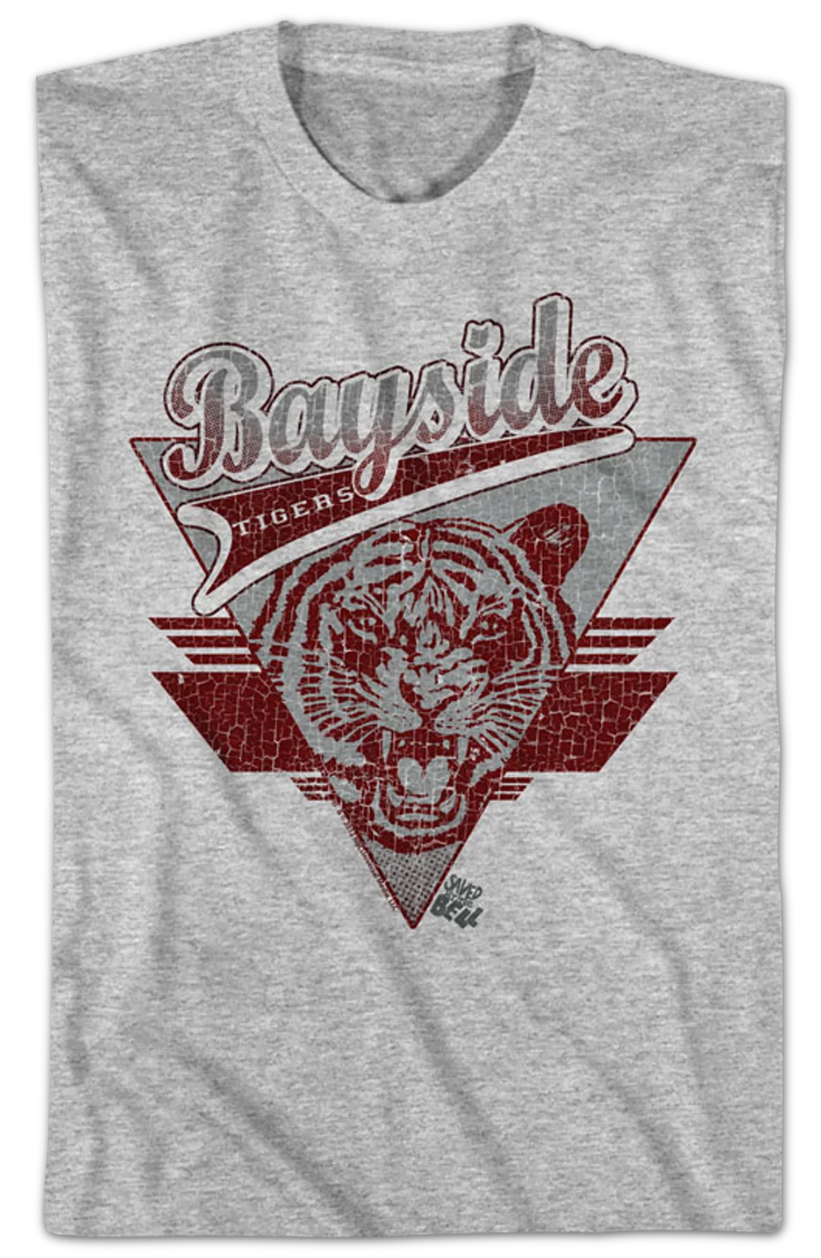Bayside Tigers Triangle Logo Saved By The Bell T-Shirt - Image 2