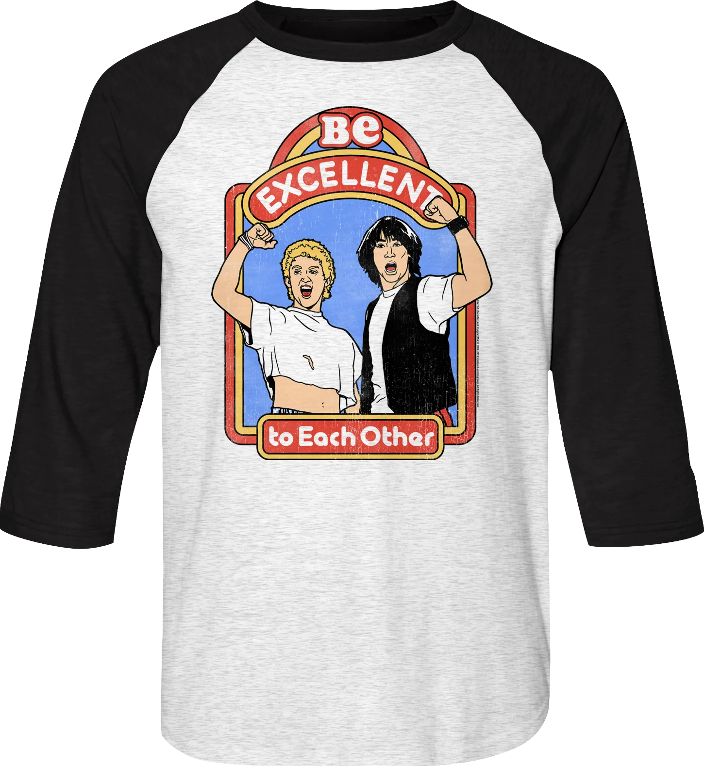 Be Excellent Bill and Ted's Excellent Adventure Raglan Baseball Shirt