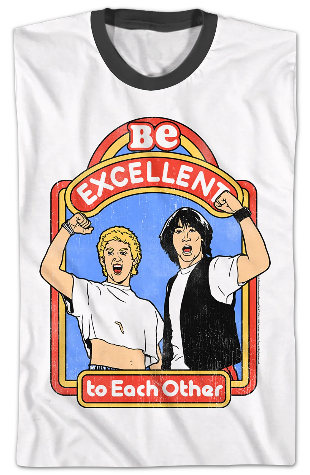 Be Excellent Bill and Ted's Excellent Adventure Ringer Shirt - Image 2