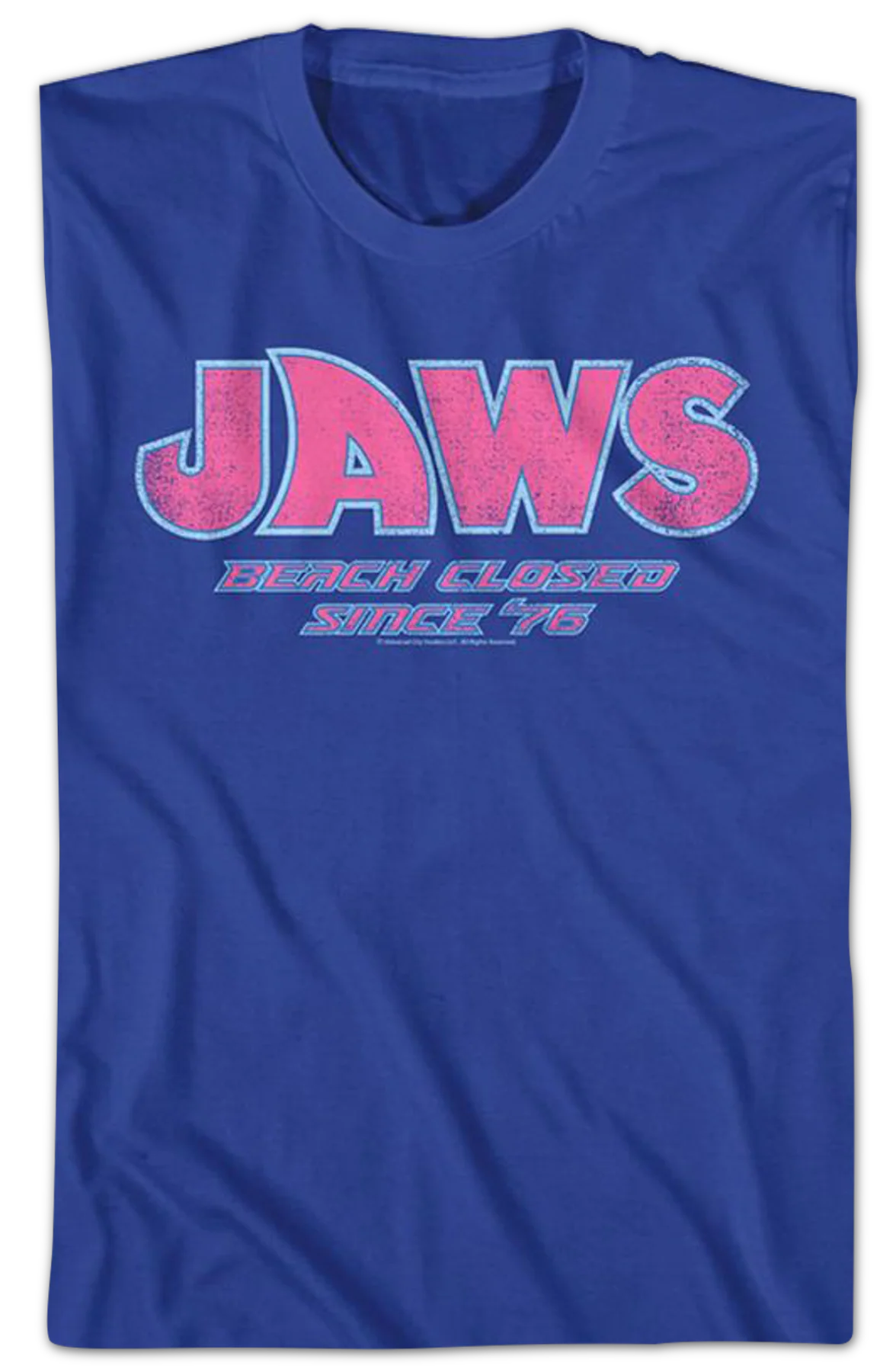 Beach Closed Since '75 Jaws T-Shirt - Image 2