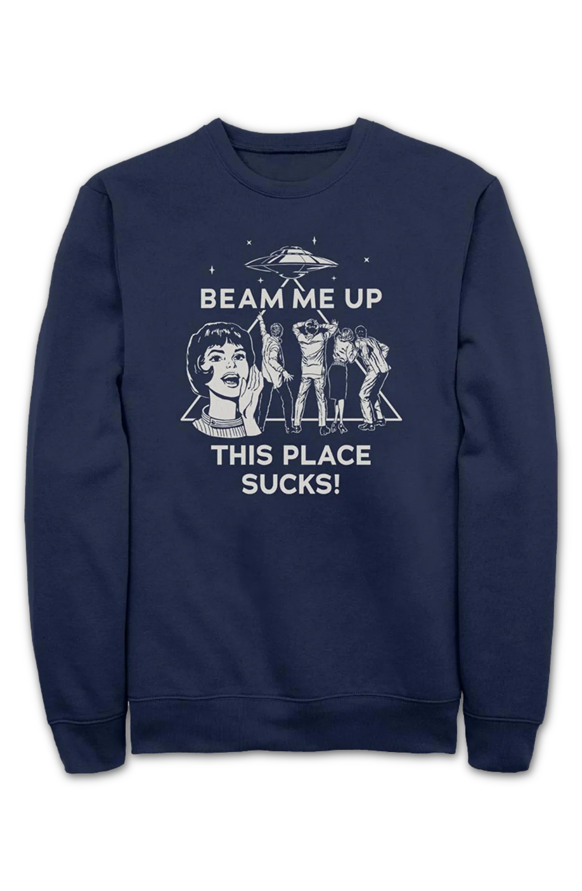 Beam Me Up This Place Sucks Stranger Things Sweatshirt - Image 2
