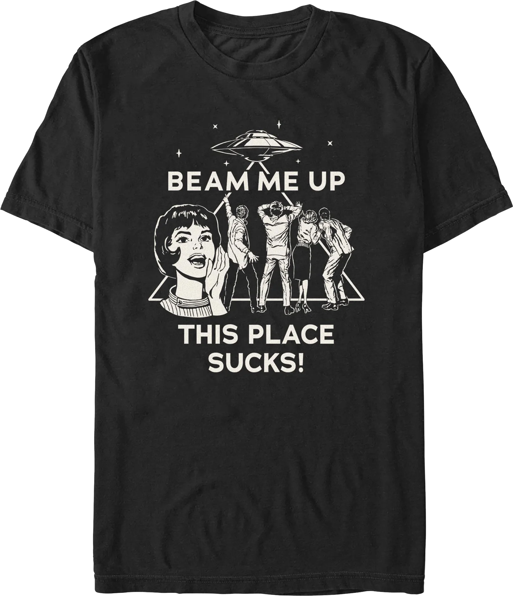 Beam Me Up This Place Sucks Stranger Things T-Shirt
