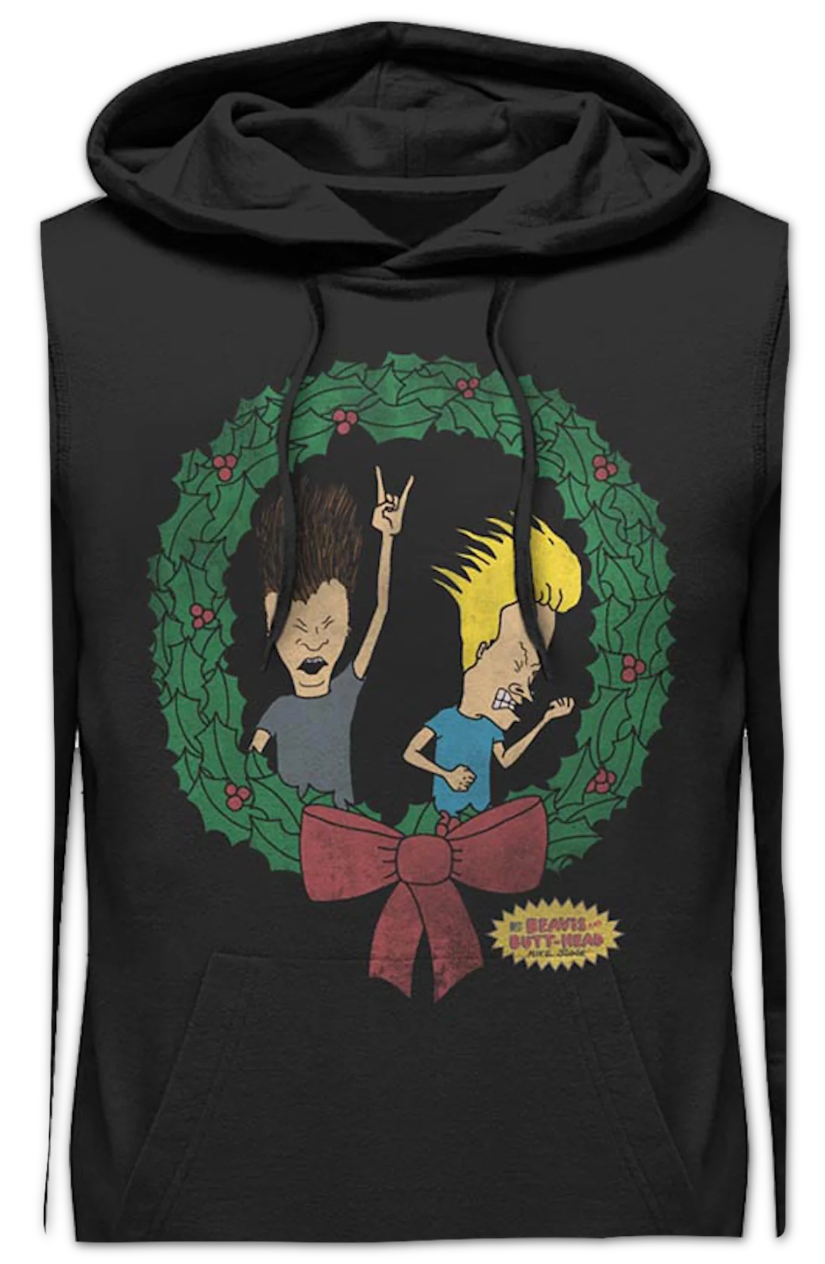 Beavis And Butt-Head Christmas Wreath Hoodie - Image 2