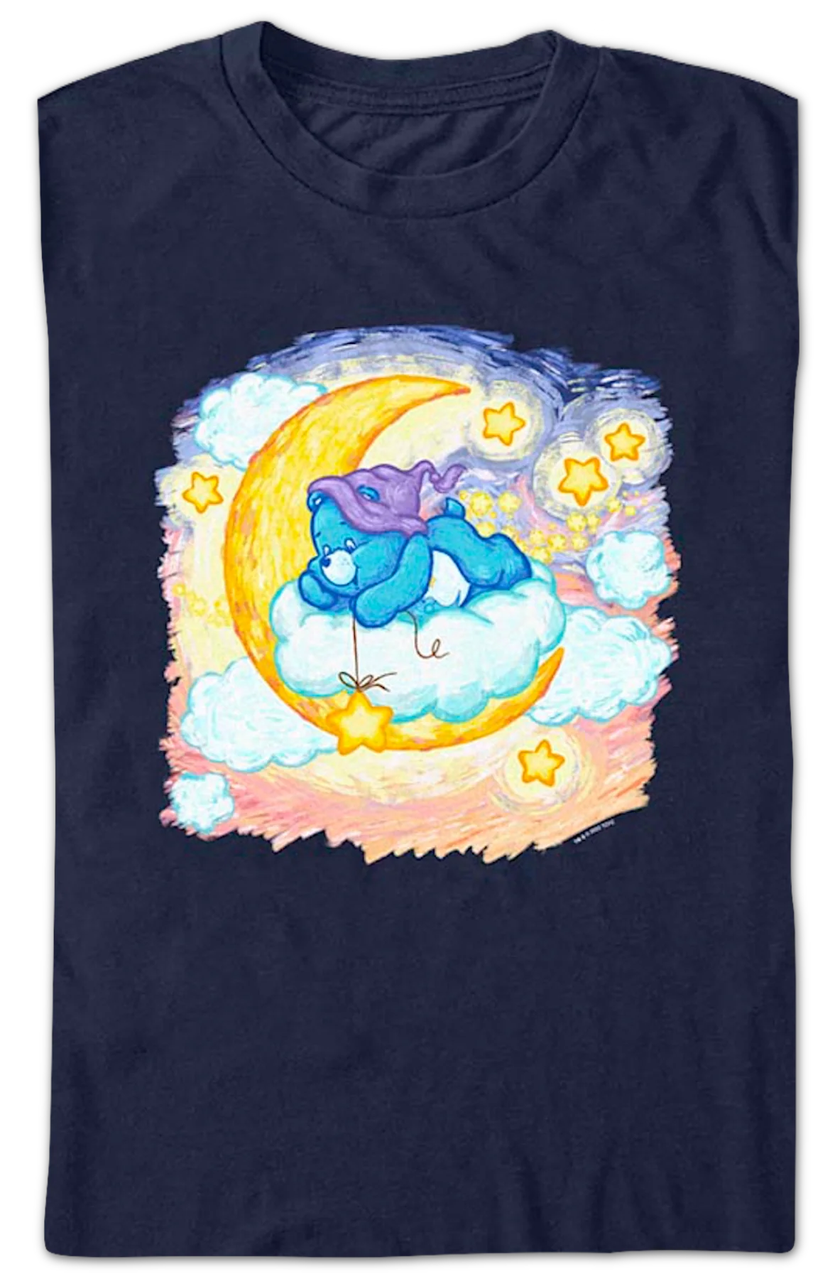 Bedtime Moon And Stars Care Bears T-Shirt - Image 2