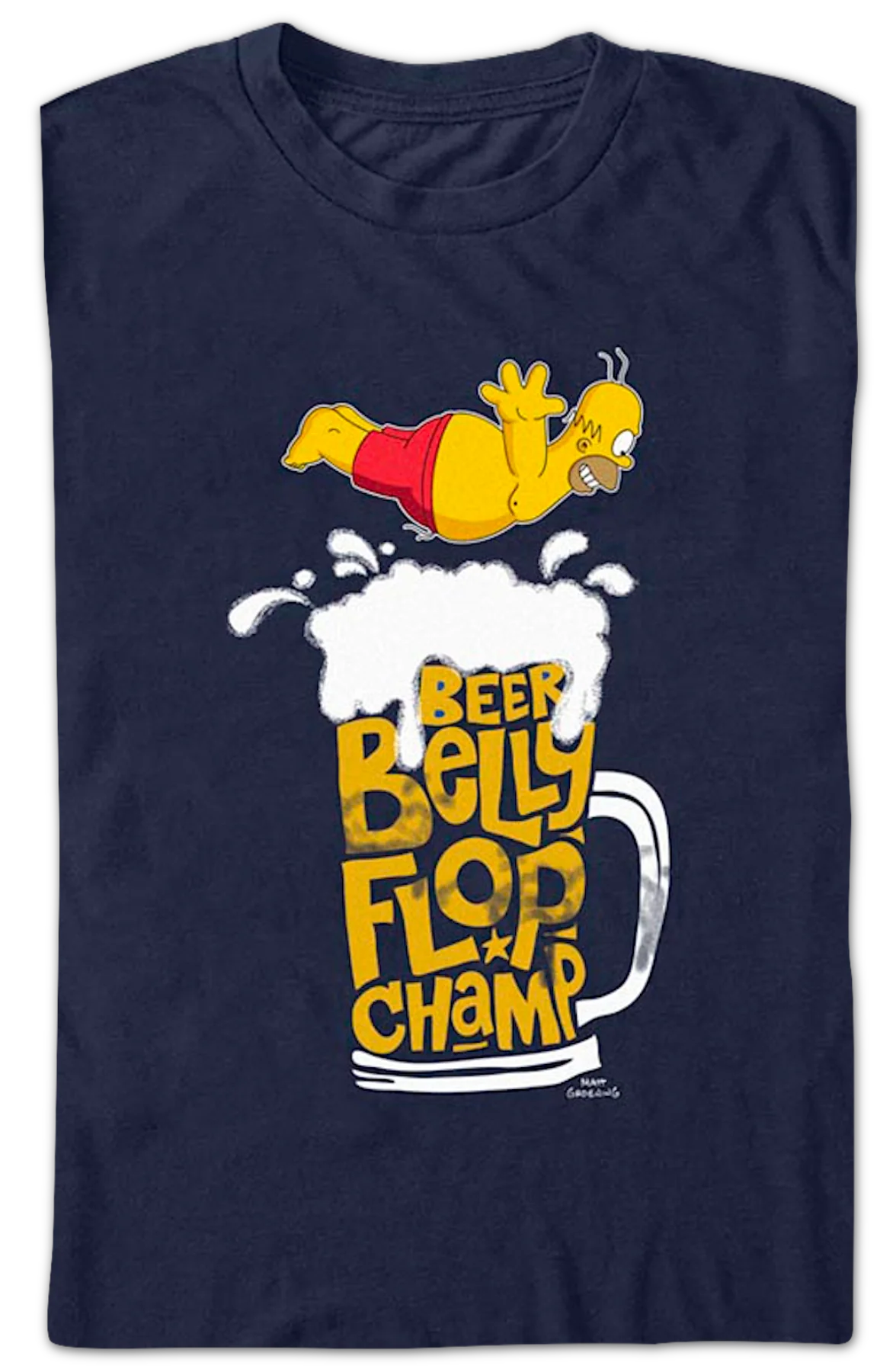 Beer Belly Flop Champ Simpsons T-Shirt - Image 2