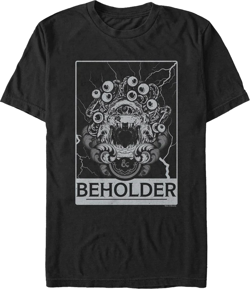 Beholder Lightning Storm Dungeons & Dragons T-Shirt