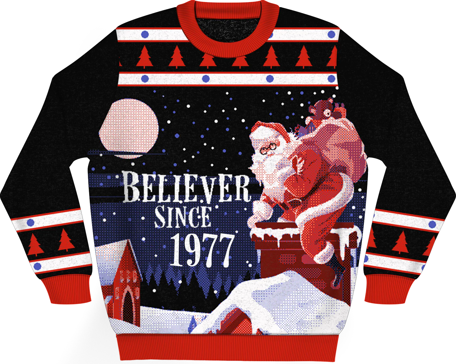 Believer Since 1977 Knitted Christmas Sweater