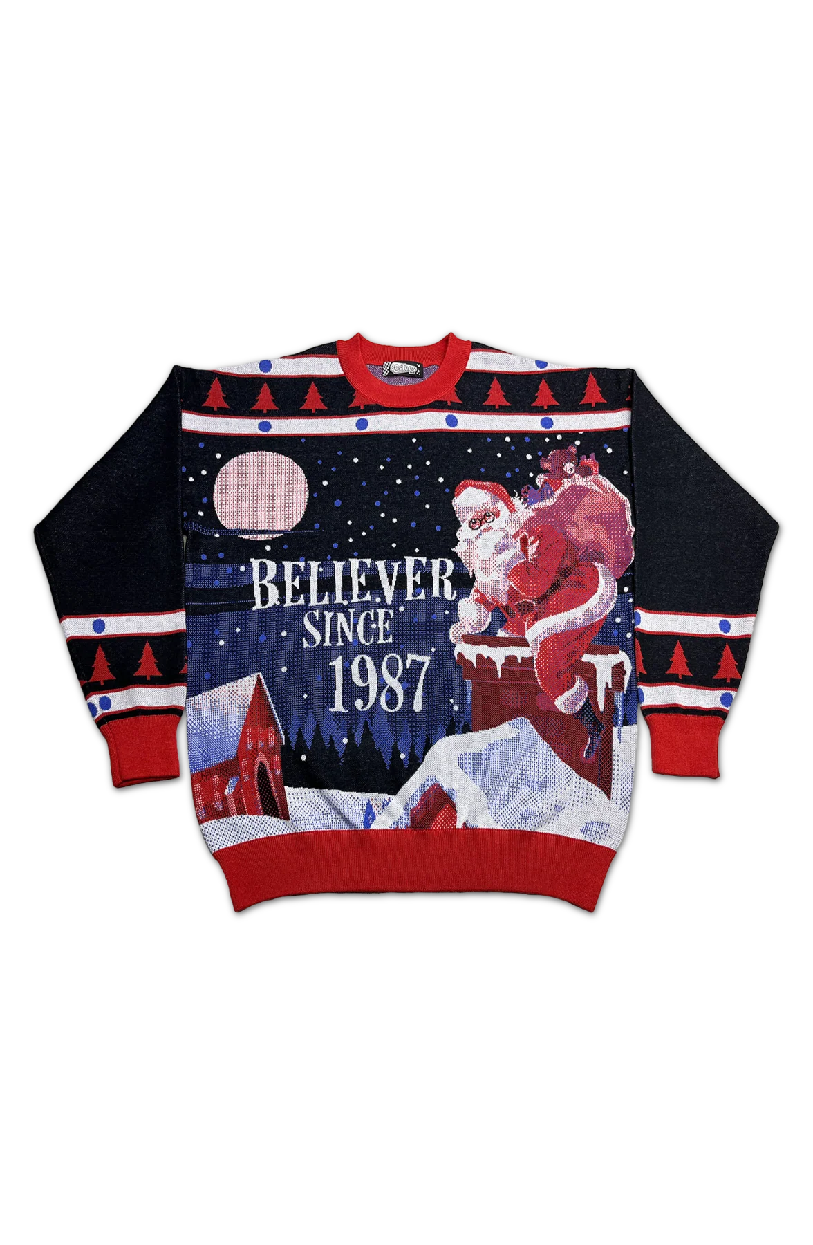Believer Since 1987 Knitted Christmas Sweater - Image 2