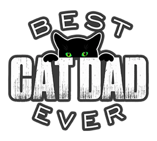 Best Cat Dad Ever 3"x3" Sticker
