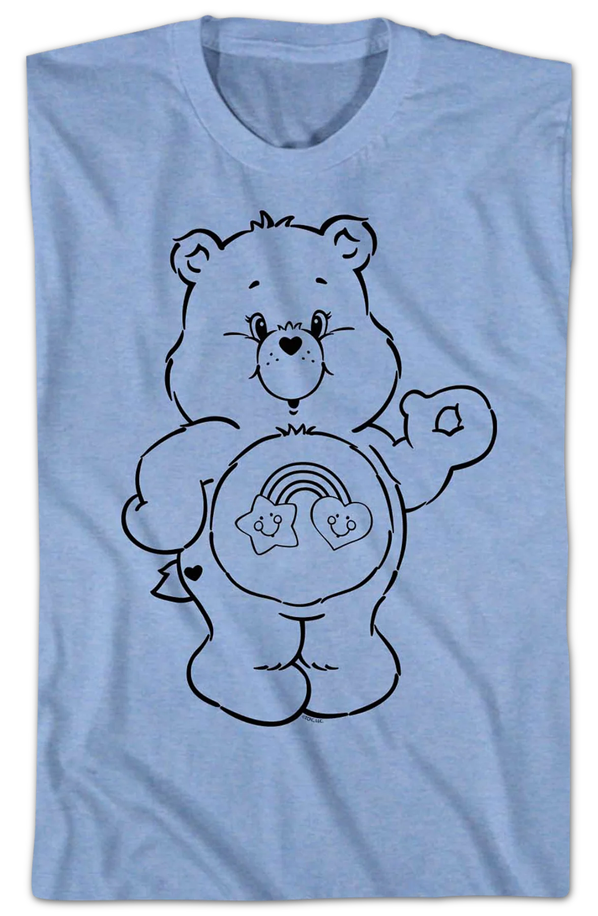 Best Friend Bear Outline Care Bears T-Shirt - Image 2
