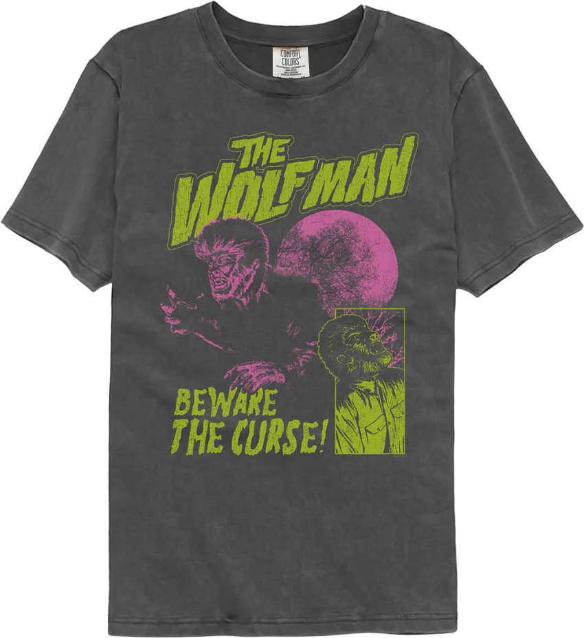 Beware The Curse Wolf Man Comfort Colors Brand T-Shirt