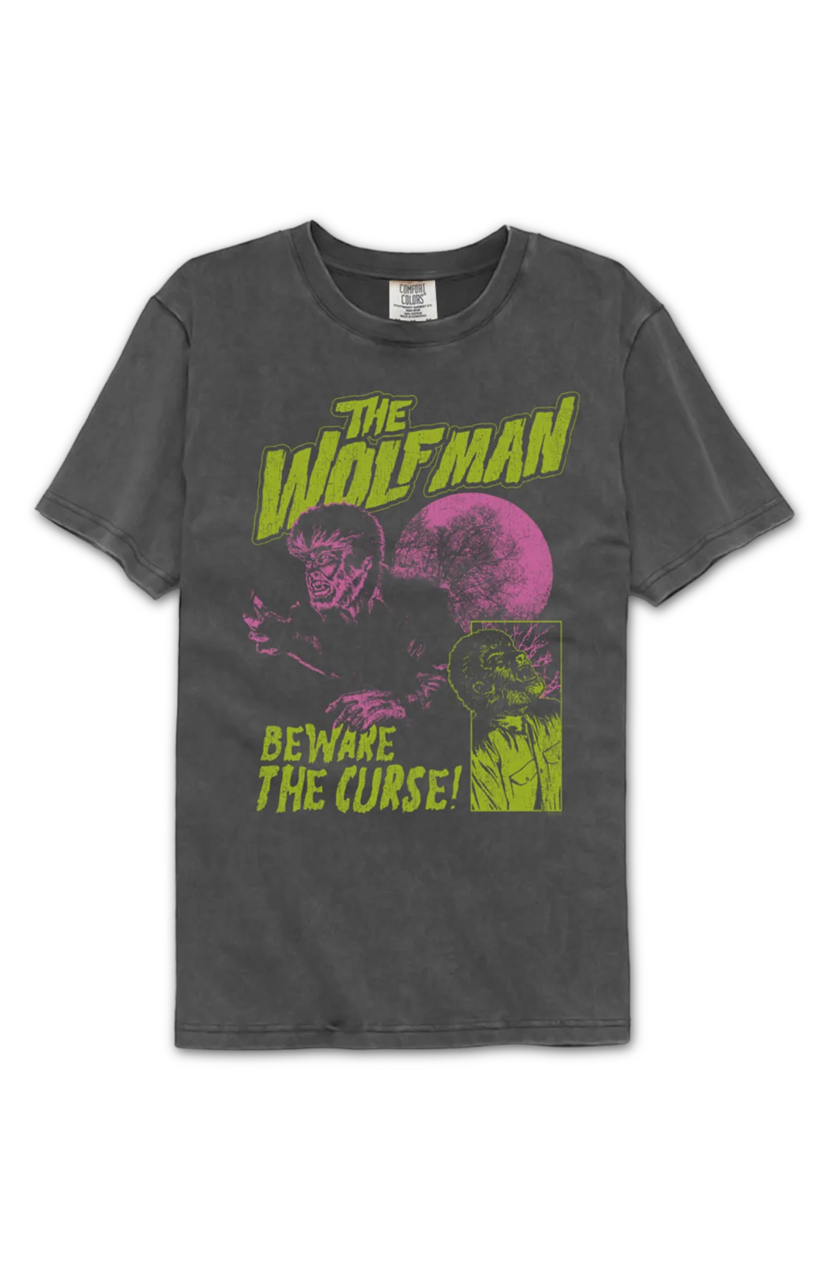 Beware The Curse Wolf Man Comfort Colors Brand T-Shirt - Image 2