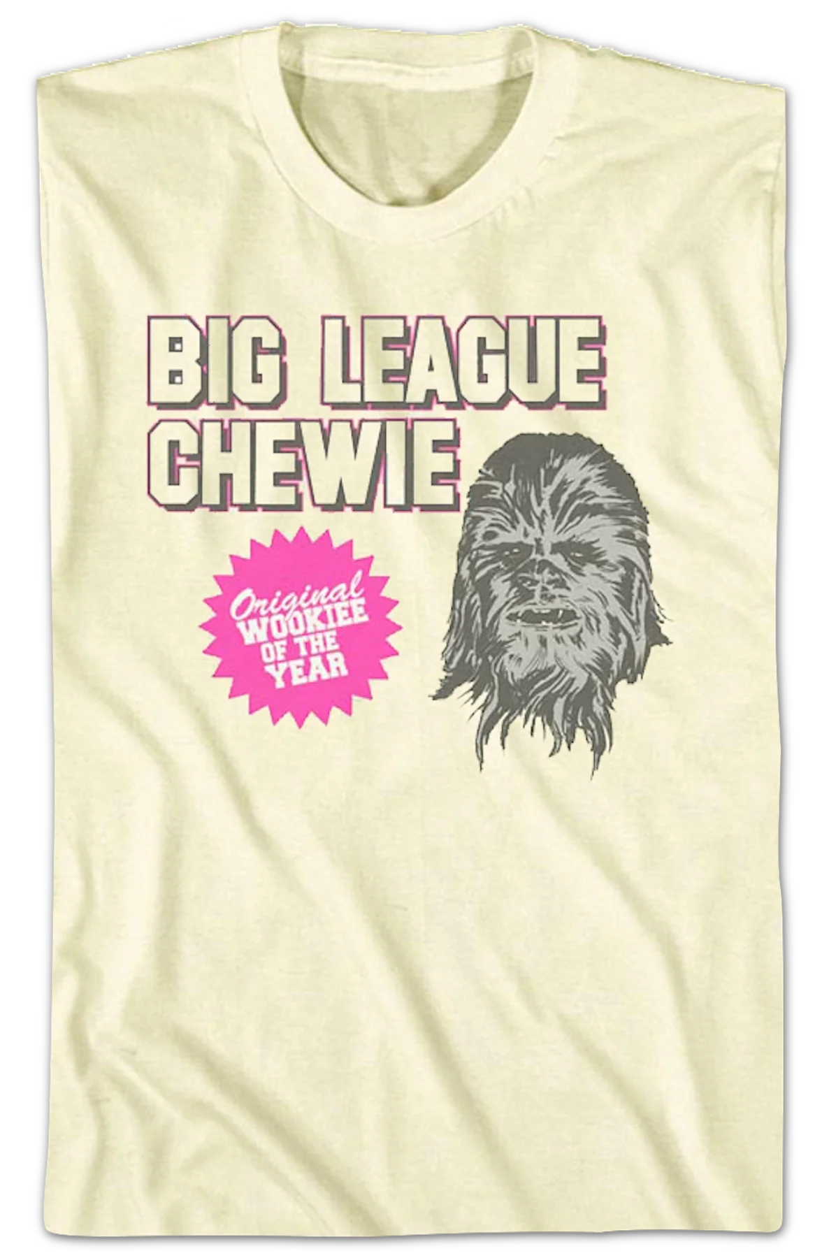 Big League Chewie Wookie Of The Year Star Wars T-Shirt - Image 2