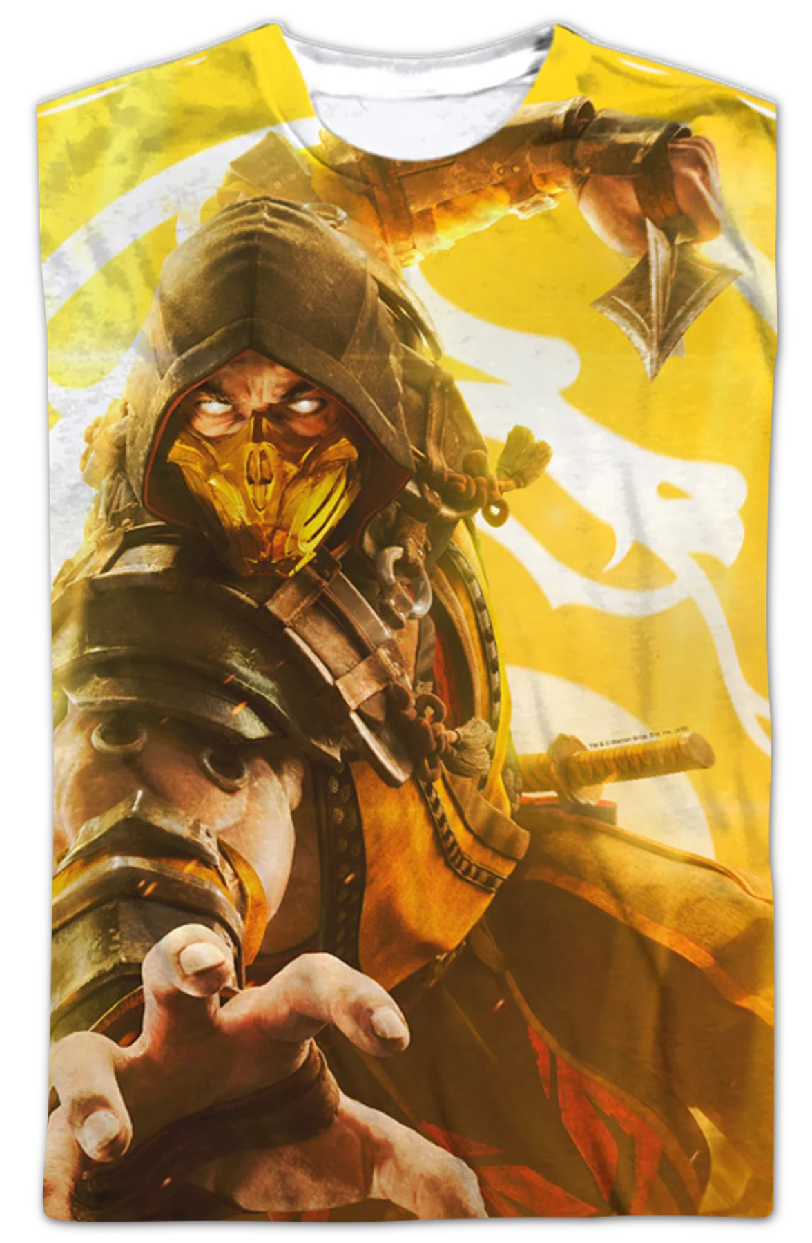 Big Print Scorpion Mortal Kombat T-Shirt - Image 2