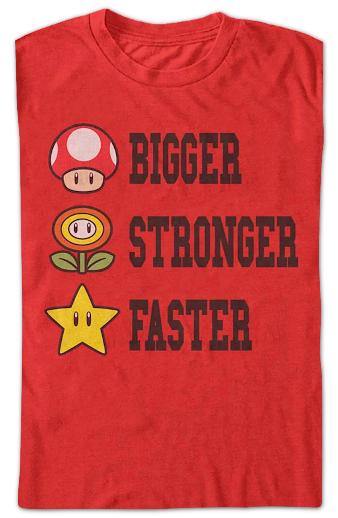 Bigger Stronger Faster Super Mario Bros. T-Shirt - Image 2