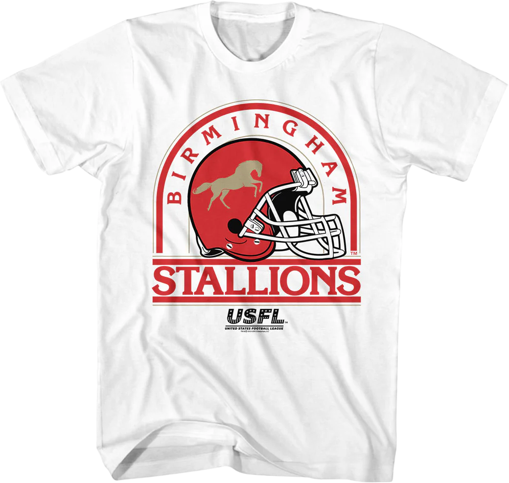 Birmingham Stallions Helmet USFL T-Shirt