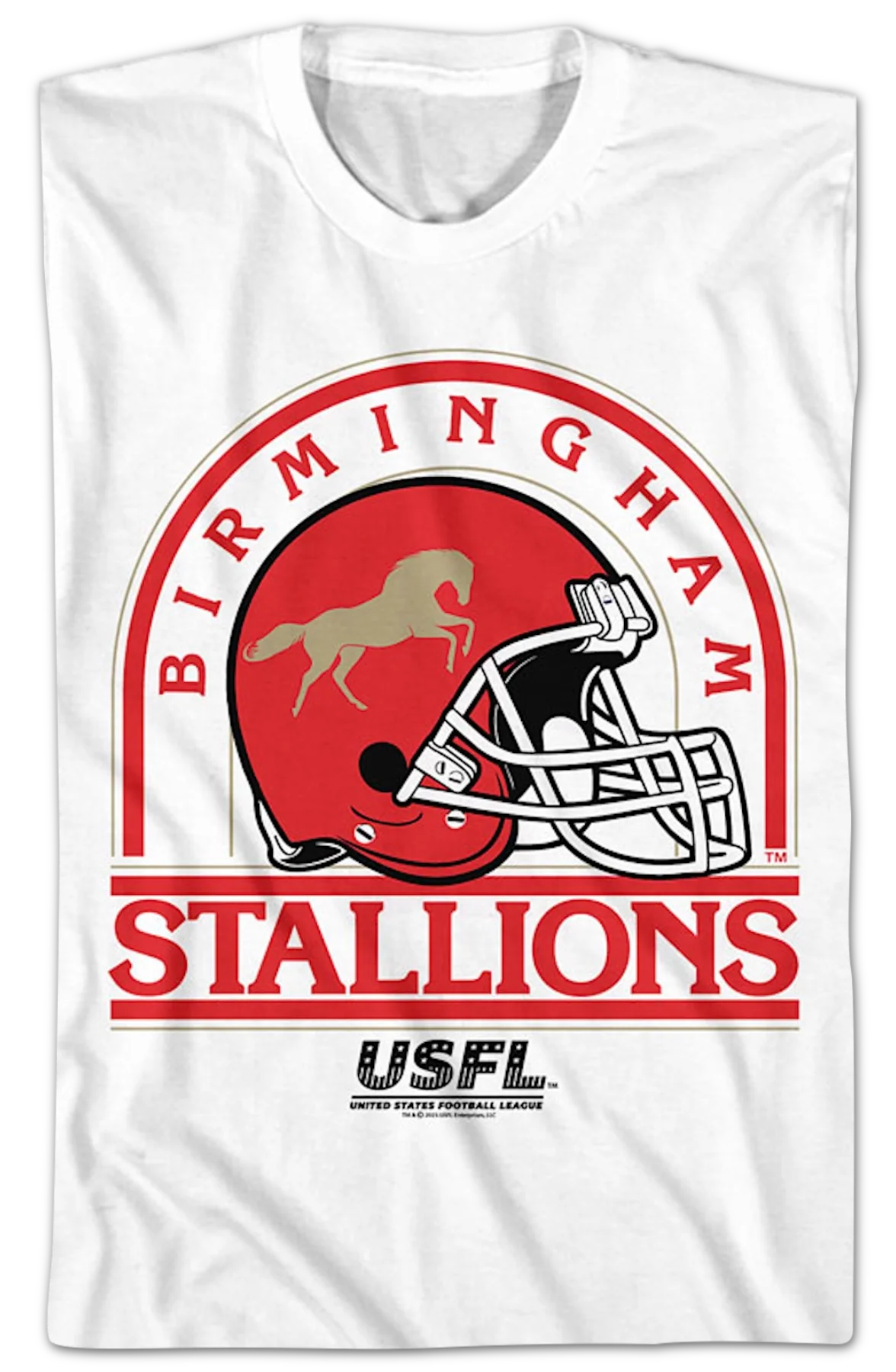 Birmingham Stallions Helmet USFL T-Shirt - Image 2