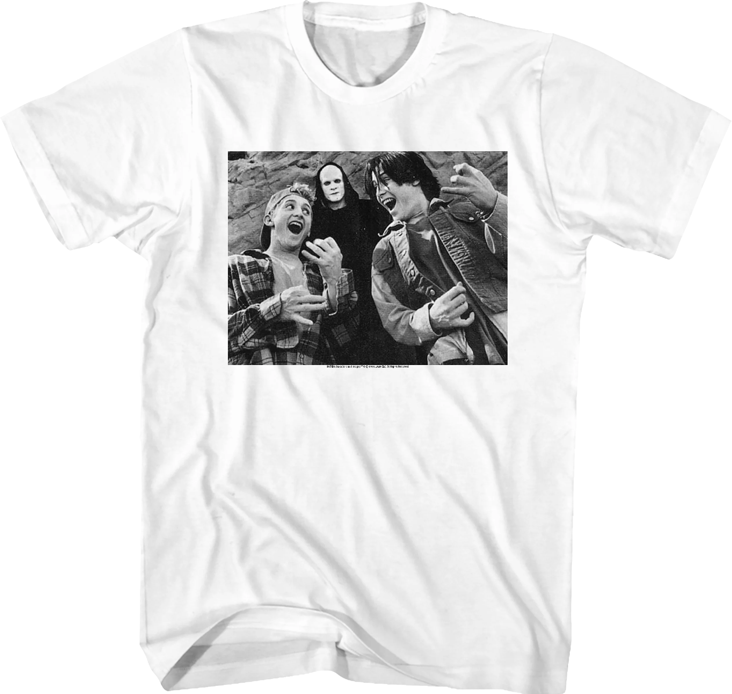 Black and White Air Guitars Bill and Ted T-Shirt