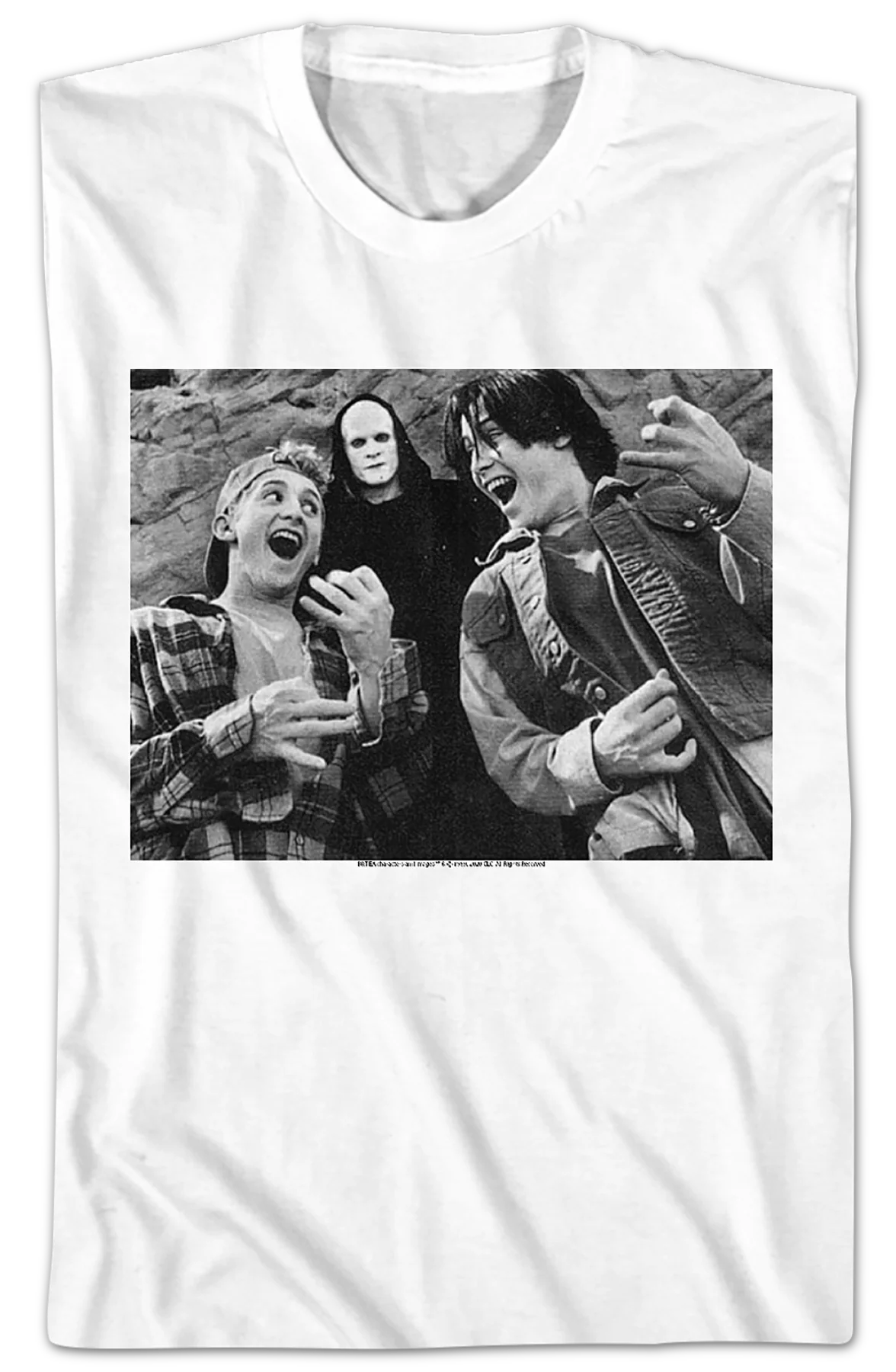Black and White Air Guitars Bill and Ted T-Shirt - Image 2