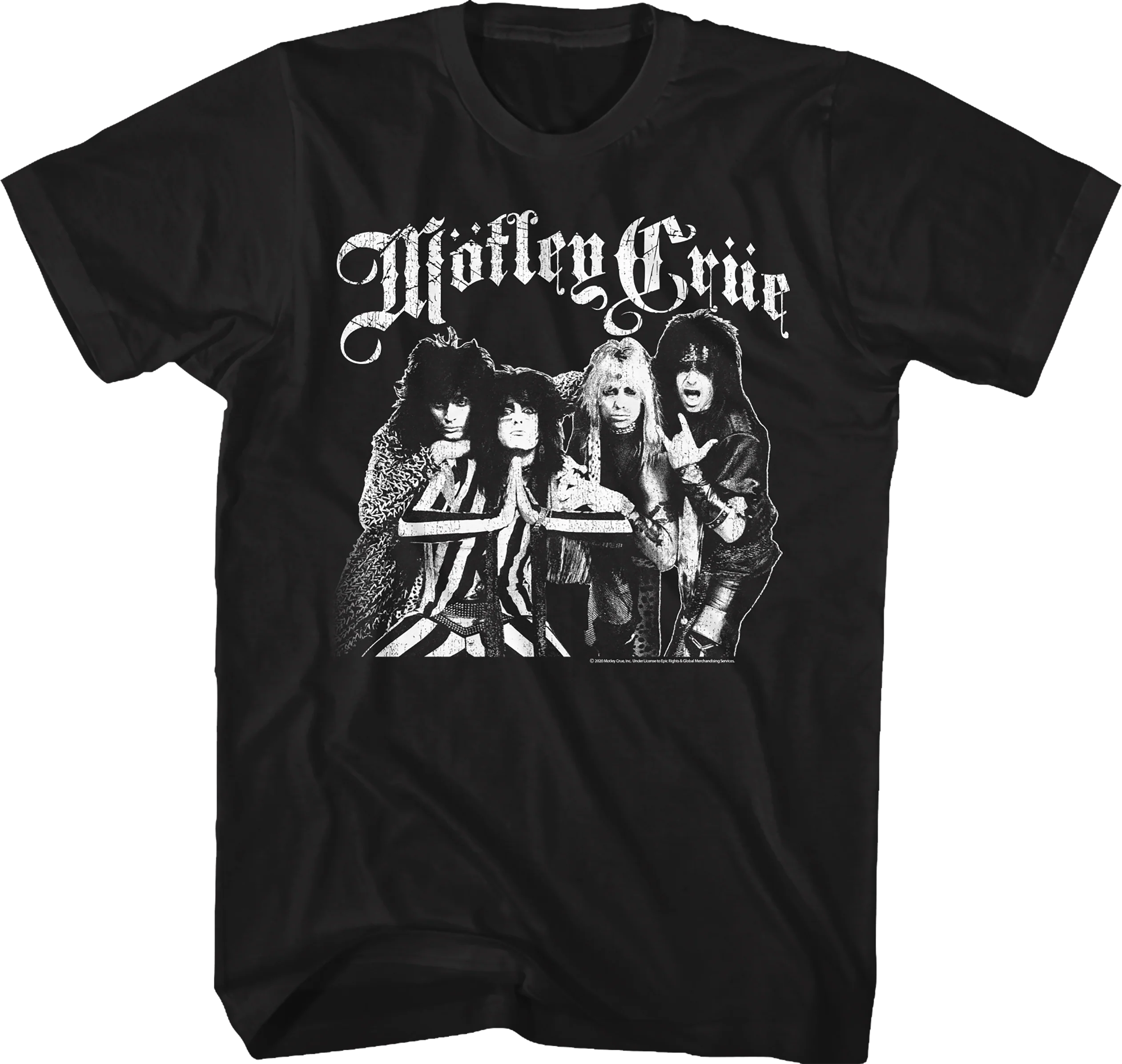 Black And White Band Photo Motley Crue T-Shirt