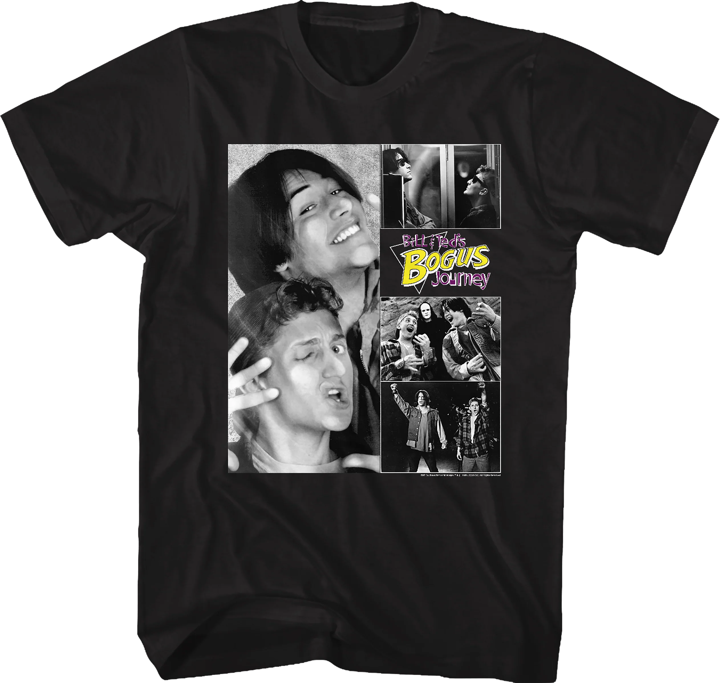 Black and White Collage Bill and Ted's Bogus Journey T-Shirt