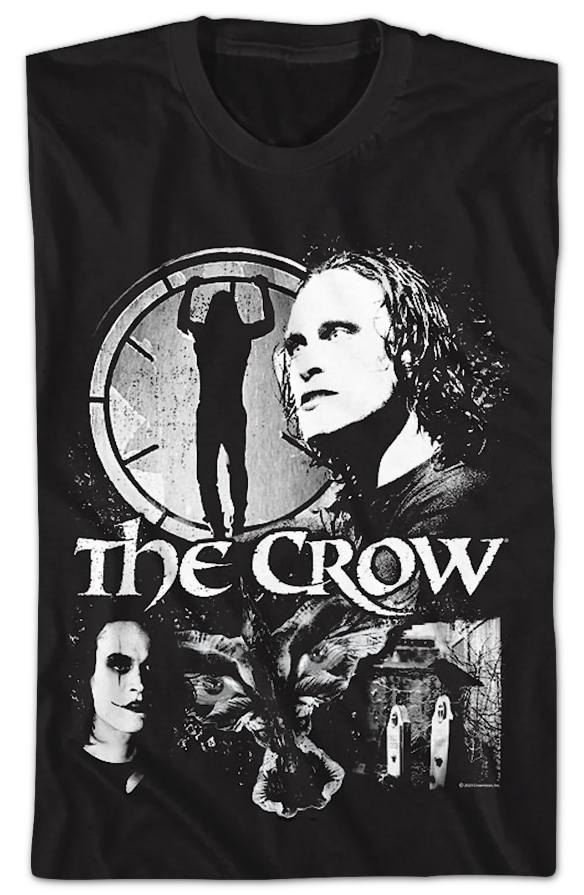 Black And White Collage The Crow T-Shirt - Image 2