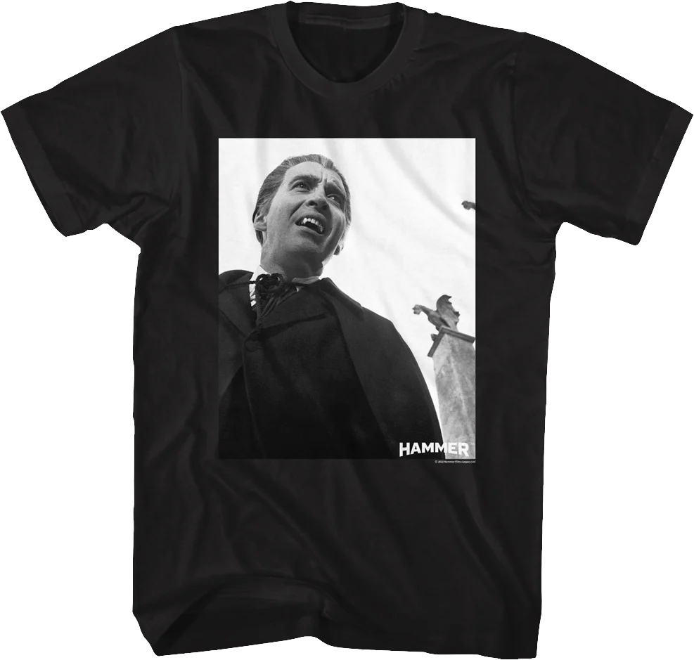 Black And White Dracula Photo Hammer Films T-Shirt