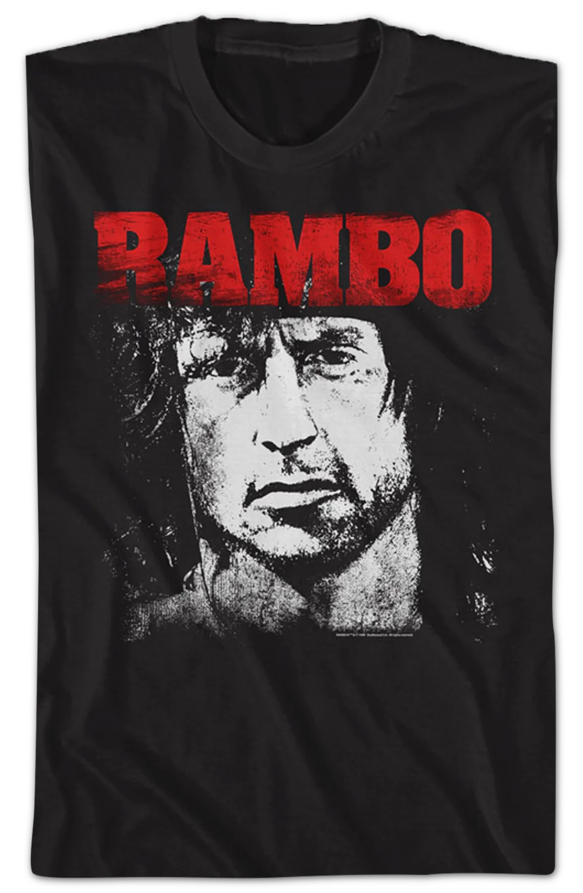 Black and White Face Rambo T-Shirt - Image 2