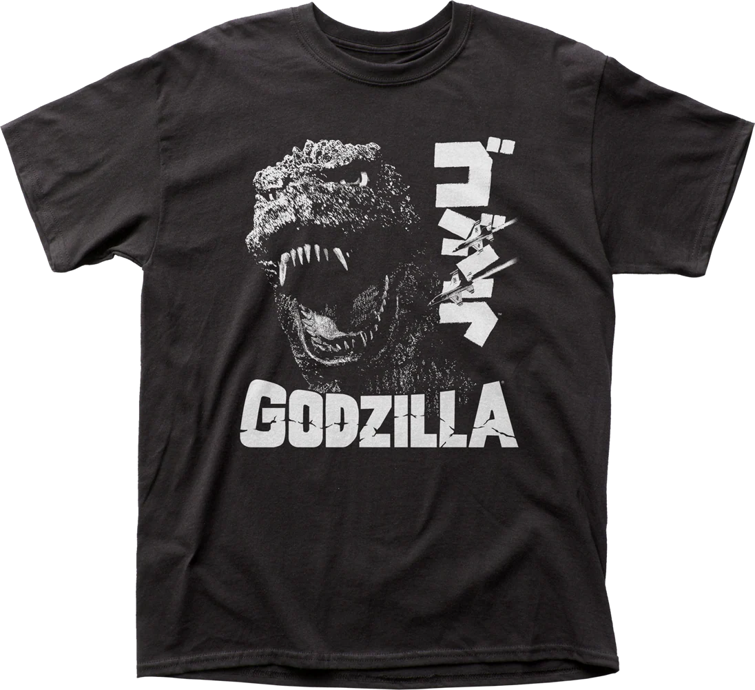 Black and White Godzilla T-Shirt