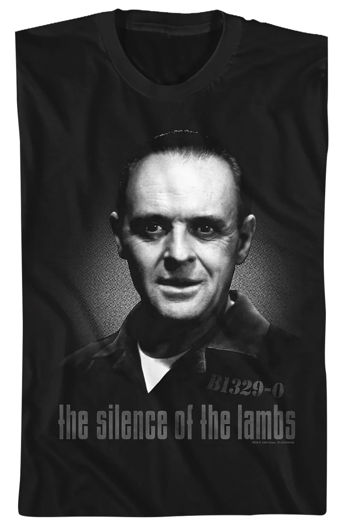 Black And White Hannibal Lecter Silence Of The Lambs T-Shirt - Image 2