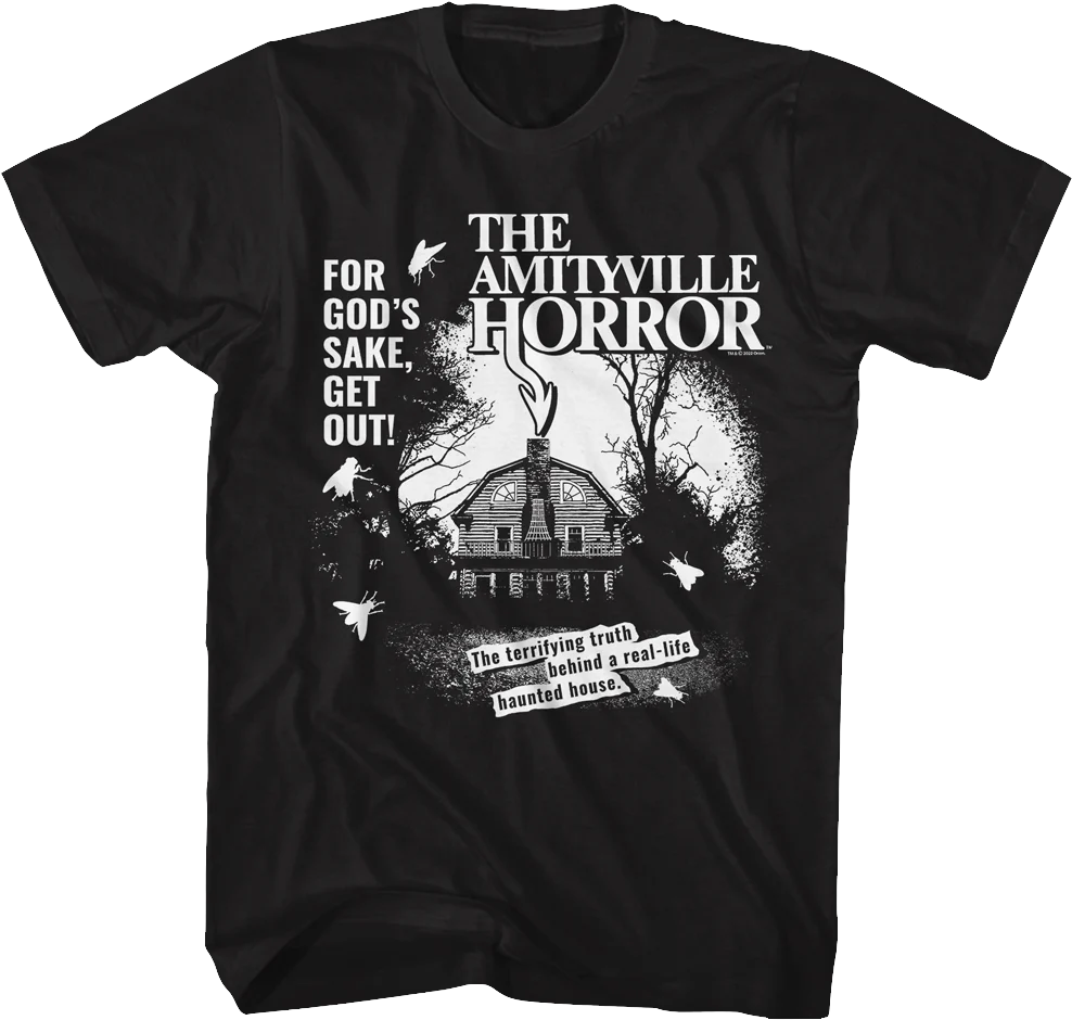 Black And White Haunted House Amityville Horror T-Shirt
