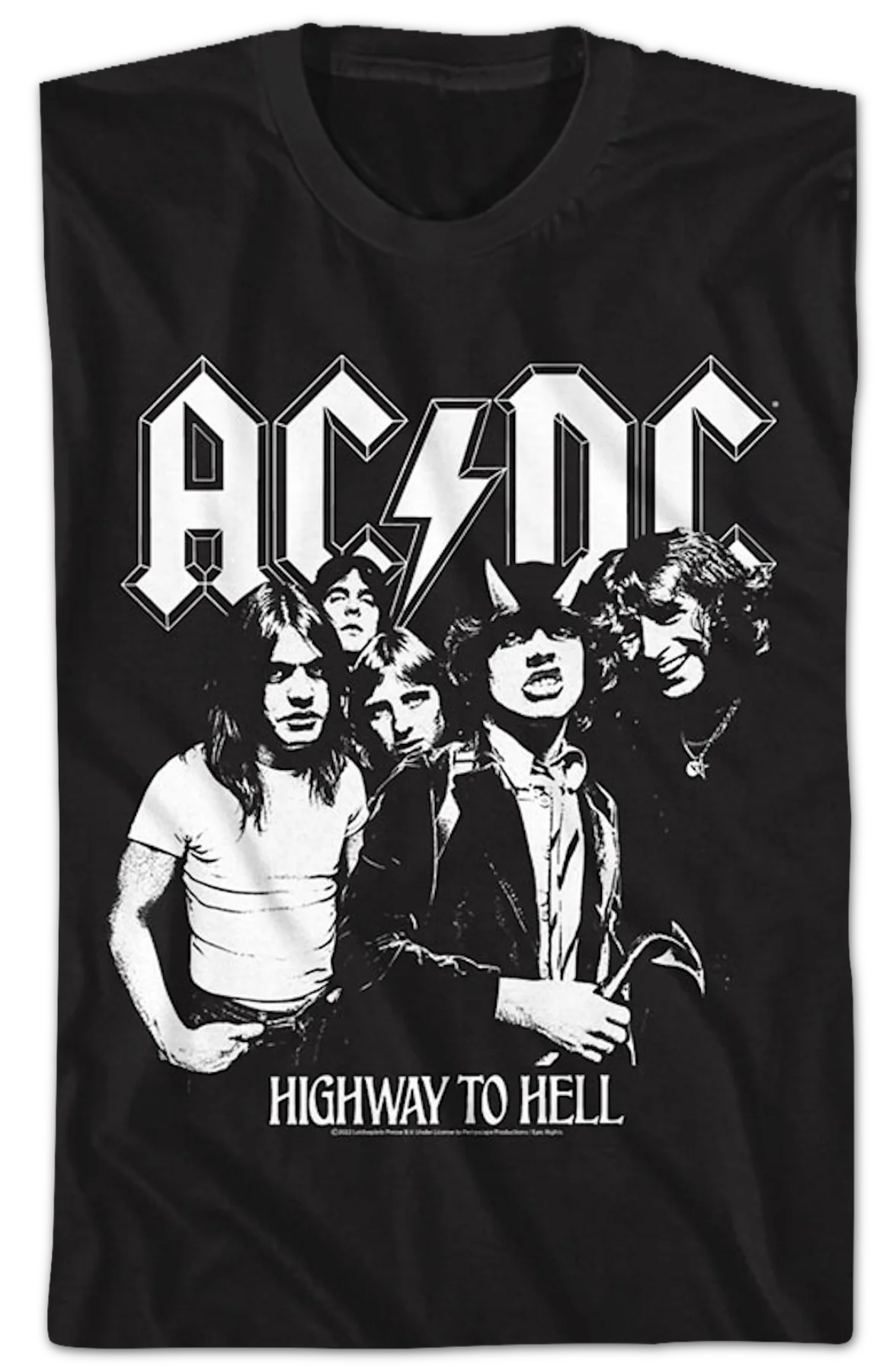 Black And White Highway To Hell ACDC Shirt - Image 2