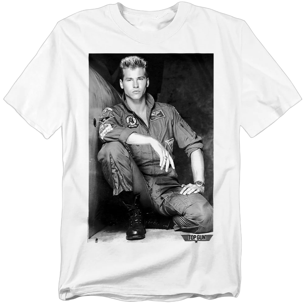 Black and White Iceman Top Gun T-Shirt
