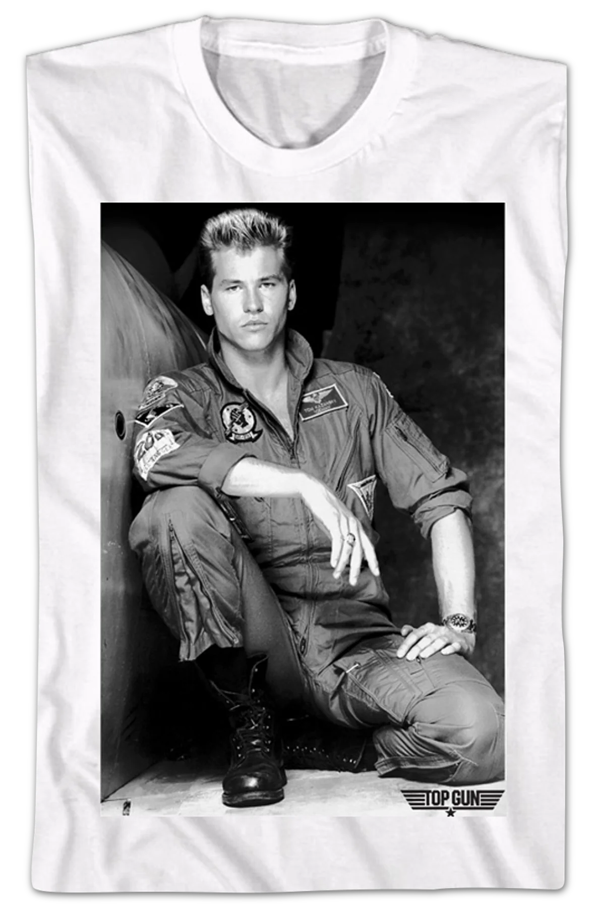 Black and White Iceman Top Gun T-Shirt - Image 2