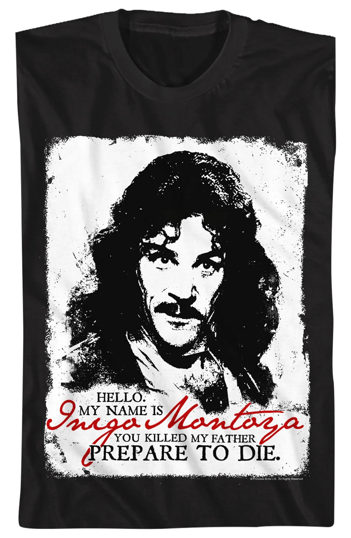 Black and White Inigo Montoya Princess Bride T-Shirt - Image 2