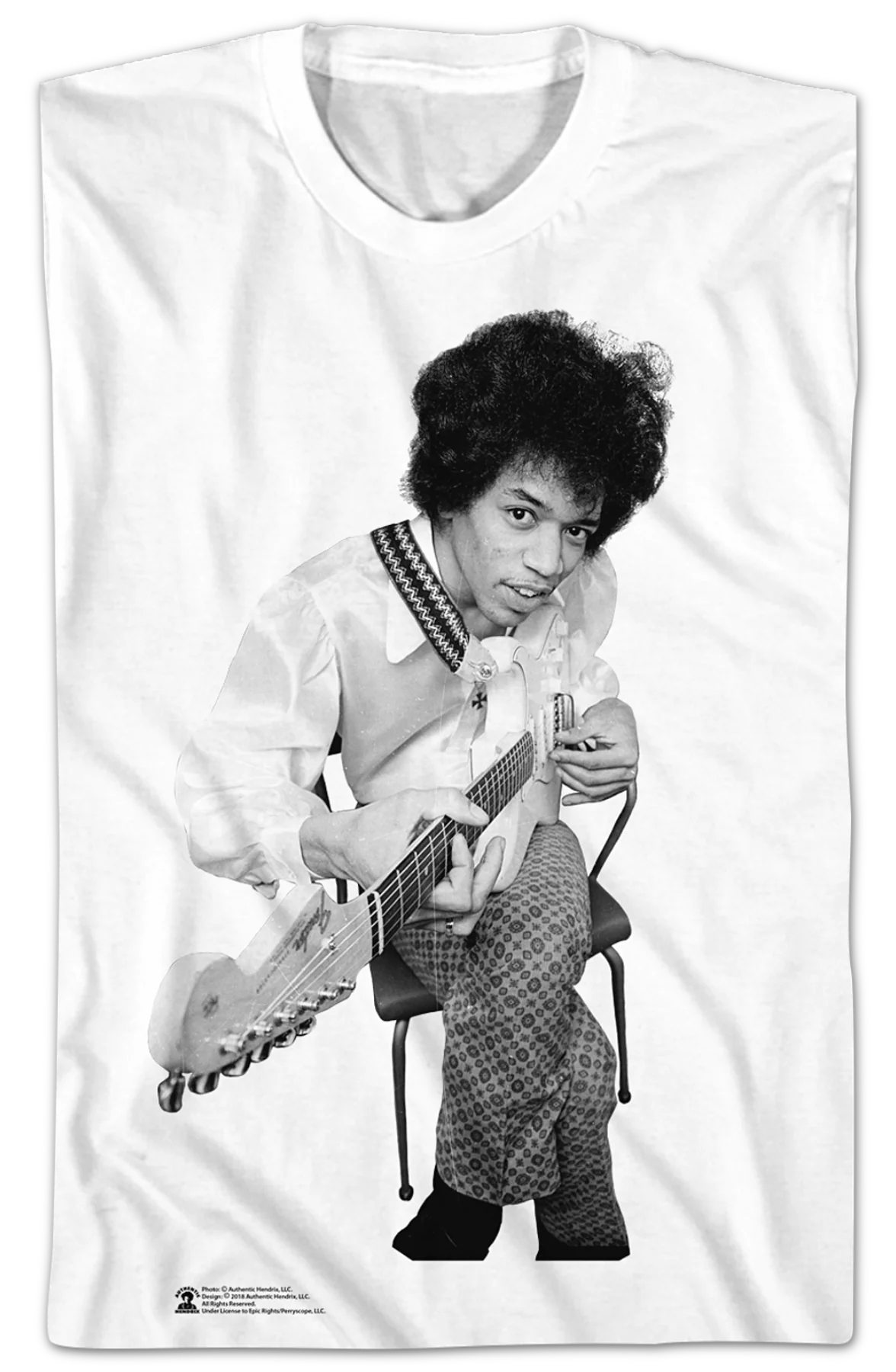 Black and White Jimi Hendrix T-Shirt - Image 2